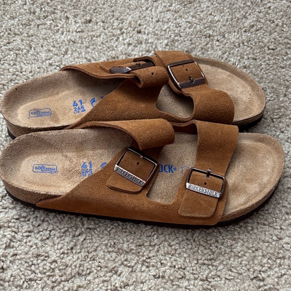 Birkenstock Tan Suede Buckle Sandals, brand new - Picture 3 of 5